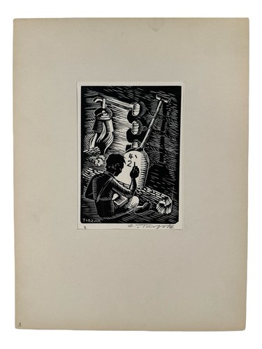 Charles turzak woodcut abraham - turzak,